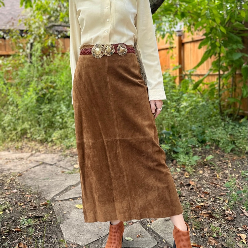 NWT Deadstock Vintage Lauren Ralph Lauren Suede Skirt